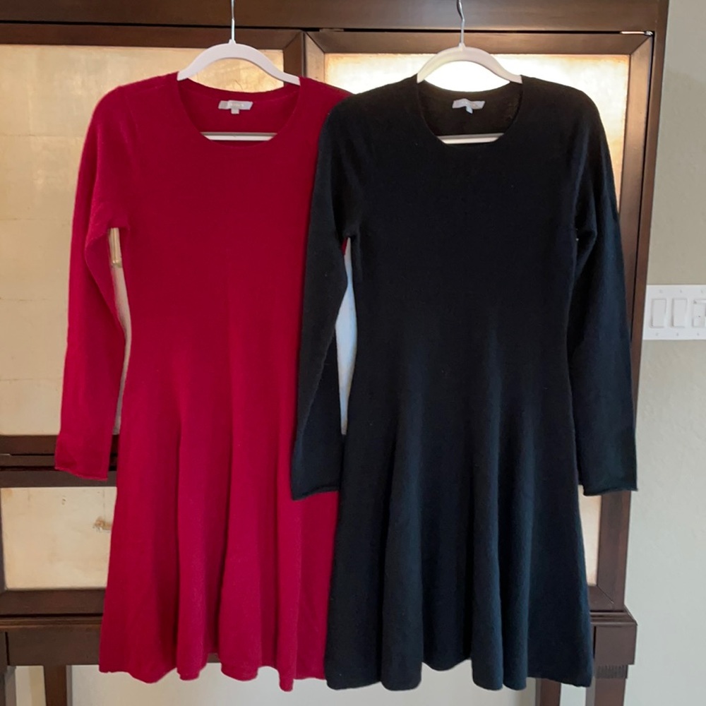 Cashmere Hayden knee length dresses. Red. Black. Size M. Buy 1. Get 1 free